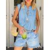 image:imageCicy Bell Womens Bow Front Tie Tank Tops Pleated Babydoll Top Sleeveless Cute Coquette Shirt Summer OutfitsLight Blue