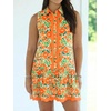 image:imageCicy Bell Womens Floral Mini Dress Summer Casual V Neck Sleeveless Boho Dresses Ruffle Beach Vacation OutfitsOrange