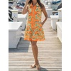 image:imageCicy Bell Womens Floral Mini Dress Summer Casual V Neck Sleeveless Boho Dresses Ruffle Beach Vacation OutfitsOrange