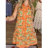 image:imageCicy Bell Womens Floral Mini Dress Summer Casual V Neck Sleeveless Boho Dresses Ruffle Beach Vacation OutfitsOrange