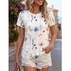 image:imageCicy Bell Womens Summer Floral TShirts Short Sleeve Crew Neck Trendy Casual Tops Loose Fit TeesFloral White