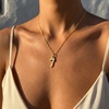 image:imageCicy Bell Necklace for Women Number 18K Gold Plated Birthstone NecklacesGold S