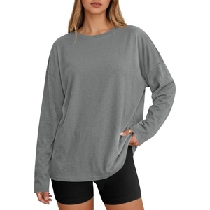 image:imageCicy Bell Womens Oversized Long Sleeve T Shirts Casual Crewneck Trendy Tunic Tops 2025 Loose Fit Basic TeesGrey