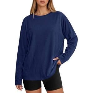 image:imageCicy Bell Womens Oversized Long Sleeve T Shirts Casual Crewneck Trendy Tunic Tops 2025 Loose Fit Basic TeesNavy