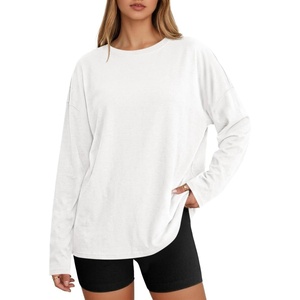 image:imageCicy Bell Womens Oversized Long Sleeve T Shirts Casual Crewneck Trendy Tunic Tops 2025 Loose Fit Basic TeesWhite