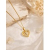 image:imageCicy Bell Heart Initial Necklace for Women 18k Gold Plated Pendant NecklaceGold T