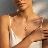 image:imageCicy Bell Heart Initial Necklace for Women 18k Gold Plated Pendant NecklaceGold T