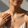 image:imageCicy Bell Heart Initial Necklace for Women 18k Gold Plated Pendant NecklaceGold T