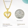 image:imageCicy Bell Heart Initial Necklace for Women 18k Gold Plated Pendant NecklaceGold T