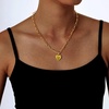 image:imageCicy Bell Heart Necklace For Women 18k Gold Brass Plated Charm NecklacesGold A