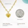 image:imageCicy Bell Heart Necklace For Women 18k Gold Brass Plated Charm NecklacesGold A