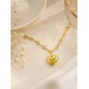 image:imageCicy Bell Heart Necklace For Women 18k Gold Brass Plated Charm NecklacesGold A