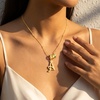 image:imageCicy Bell Initial Necklace for Women 18K Gold Plated Pendant NecklacesGold A