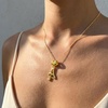 image:imageCicy Bell Initial Necklace for Women 18K Gold Plated Pendant NecklacesGold A