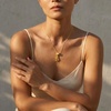 image:imageCicy Bell Initial Necklace for Women 18K Gold Plated Pendant NecklacesGold A