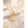 image:imageCicy Bell Initial Necklace for Women 18K Gold Plated Pendant NecklacesGold D