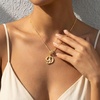 image:imageCicy Bell Initial Necklace for Women 18K Gold Plated Pendant NecklacesGold D