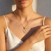 image:imageCicy Bell Initial Necklace for Women 18K Gold Plated Pendant NecklacesGold D