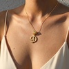 image:imageCicy Bell Initial Necklace for Women 18K Gold Plated Pendant NecklacesGold D