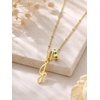image:imageCicy Bell Initial Necklace for Women 18K Gold Plated Pendant NecklacesGold J