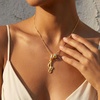 image:imageCicy Bell Initial Necklace for Women 18K Gold Plated Pendant NecklacesGold J