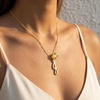 image:imageCicy Bell Initial Necklace for Women 18K Gold Plated Pendant NecklacesGold J