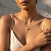 image:imageCicy Bell Initial Necklace for Women 18K Gold Plated Pendant NecklacesGold K