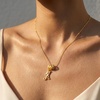 image:imageCicy Bell Initial Necklace for Women 18K Gold Plated Pendant NecklacesGold K