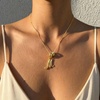 image:imageCicy Bell Initial Necklace for Women 18K Gold Plated Pendant NecklacesGold M