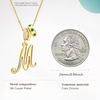 image:imageCicy Bell Initial Necklace for Women 18K Gold Plated Pendant NecklacesGold M