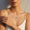 image:imageCicy Bell Initial Necklace for Women 18K Gold Plated Pendant NecklacesGold R