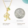 image:imageCicy Bell Initial Necklace for Women 18K Gold Plated Pendant NecklacesGold R