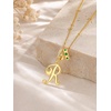 image:imageCicy Bell Initial Necklace for Women 18K Gold Plated Pendant NecklacesGold R