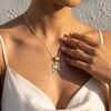 image:imageCicy Bell Initial Necklace for Women 18K Gold Plated Pendant NecklacesGold R