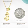 image:imageCicy Bell Initial Necklace for Women 18K Gold Plated Pendant NecklacesGold S