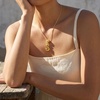 image:imageCicy Bell Initial Necklace for Women 18K Gold Plated Pendant NecklacesGold S