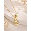 image:imageCicy Bell Initial Necklace for Women 18K Gold Plated Pendant NecklacesGold S