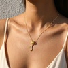 image:imageCicy Bell Initial Necklace for Women 18K Gold Plated Pendant NecklacesGold T