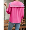 image:imageCicy Bell Womens Floral Button Down Shirts Casual 34 Sleeve BlousesBarbie Pink