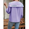 image:imageCicy Bell Womens Floral Button Down Shirts Casual 34 Sleeve BlousesLight Purple