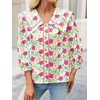 image:imageCicy Bell Womens Floral Button Down Shirts Casual 34 Sleeve BlousesPink