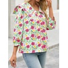image:imageCicy Bell Womens Floral Button Down Shirts Casual 34 Sleeve BlousesPink
