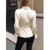 image:imageCicy Bell Womens Satin Slim Fit Blouses Long Sleeve Going Out Silky TopsBeige