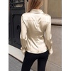image:imageCicy Bell Womens Satin Slim Fit Blouses Long Sleeve Going Out Silky TopsChampagne