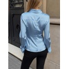 image:imageCicy Bell Womens Satin Slim Fit Blouses Long Sleeve Going Out Silky TopsLight Blue