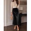 image:imageCicy Bell Womens Velvet Maxi Skirt Fall High Waisted ALine Long SkirtsBlack