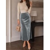 image:imageCicy Bell Womens Velvet Maxi Skirt Fall High Waisted ALine Long SkirtsGrey