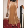 image:imageCicy Bell Womens Velvet Maxi Skirt Fall High Waisted ALine Long SkirtsKhaki