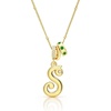 image:imageCicy Bell Initial Necklace for Women 18K Gold Plated Pendant NecklacesGold S