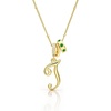 image:imageCicy Bell Initial Necklace for Women 18K Gold Plated Pendant NecklacesGold T